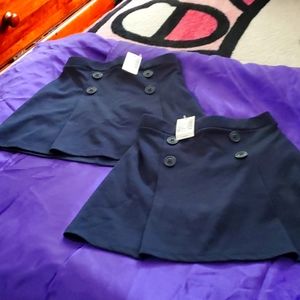 2 Girl's Pull-on Uniform Skirts